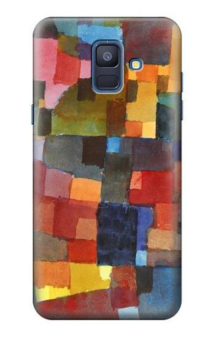 W3341 Paul Klee Raumarchitekturen Etui Coque Housse et Flip Housse Cuir pour Samsung Galaxy A6 (2018)