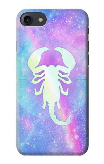 W3267 Zodiaque Scorpion Etui Coque Housse et Flip Housse Cuir pour iPhone 7, iPhone 8, iPhone SE (2020) (2022)