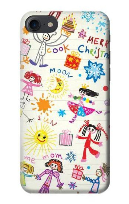 W3280 Dessin enfants Etui Coque Housse et Flip Housse Cuir pour iPhone 7, iPhone 8, iPhone SE (2020) (2022)