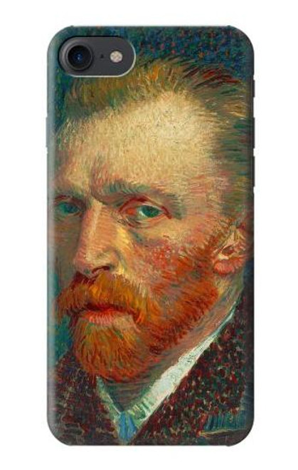 W3335 Vincent Van Gogh Autoportrait Etui Coque Housse et Flip Housse Cuir pour iPhone 7, iPhone 8, iPhone SE (2020) (2022)