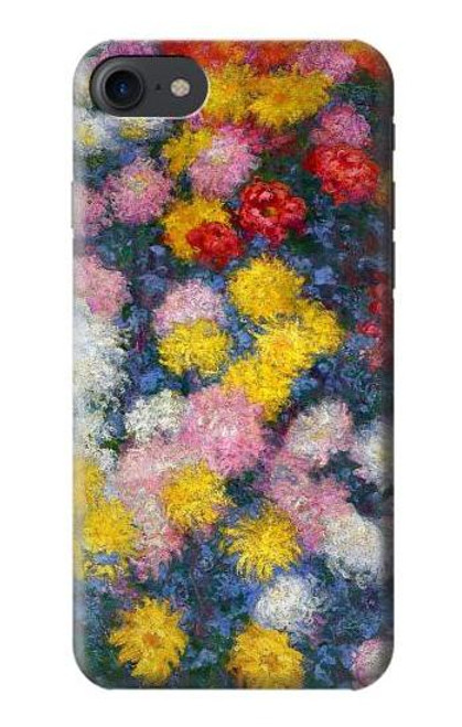 W3342 Claude Monet Chrysanthèmes Etui Coque Housse et Flip Housse Cuir pour iPhone 7, iPhone 8, iPhone SE (2020) (2022)