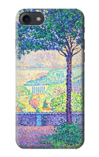 W3349 Paul Signac Terrasse de Meudon Etui Coque Housse et Flip Housse Cuir pour iPhone 7, iPhone 8, iPhone SE (2020) (2022)