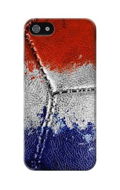 W3304 France Drapeau graphique Football Millésime Etui Coque Housse et Flip Housse Cuir pour iPhone 5C