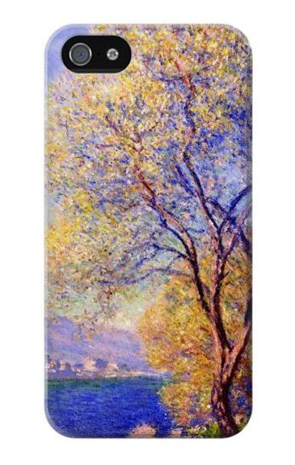 W3339 Claude Monet Antibes vue des jardins Salis Etui Coque Housse et Flip Housse Cuir pour iPhone 4 4S