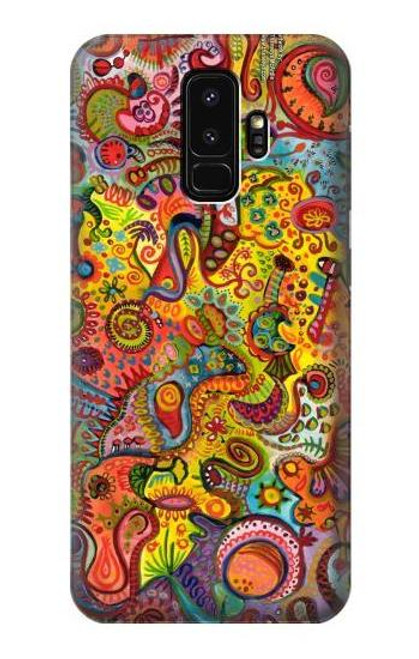 W3255 Motif Art coloré Etui Coque Housse et Flip Housse Cuir pour Samsung Galaxy S9 Plus