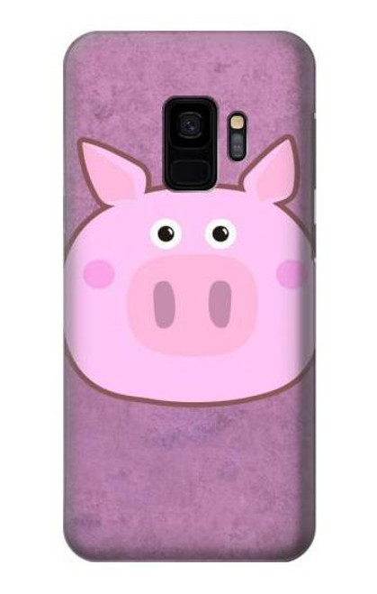 W3269 Porc Dessin animé Etui Coque Housse et Flip Housse Cuir pour Samsung Galaxy S9