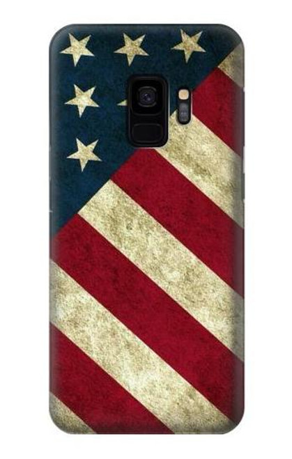 W3295 Drapeau national des États-Unis Etui Coque Housse et Flip Housse Cuir pour Samsung Galaxy S9