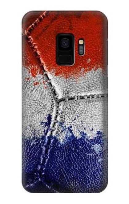 W3304 France Drapeau graphique Football Millésime Etui Coque Housse et Flip Housse Cuir pour Samsung Galaxy S9