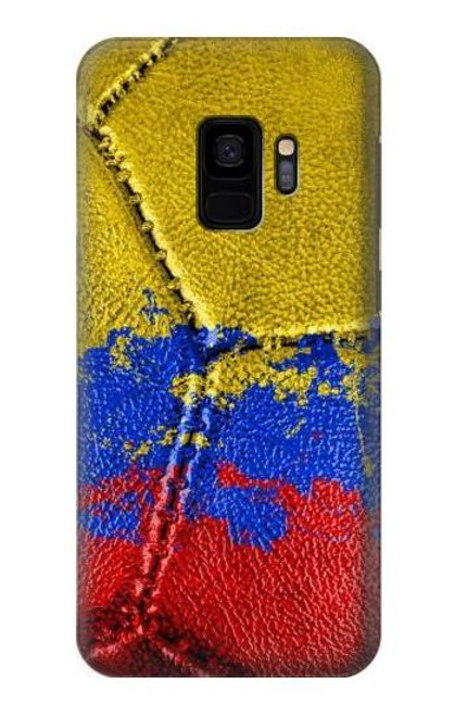 W3306 Colombie Drapeau de football graphique Millésime Etui Coque Housse et Flip Housse Cuir pour Samsung Galaxy S9