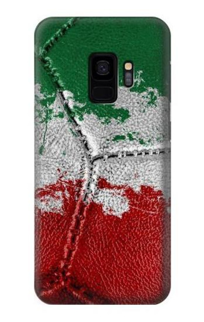 W3318 Italie Drapeau graphique Football Millésime Etui Coque Housse et Flip Housse Cuir pour Samsung Galaxy S9