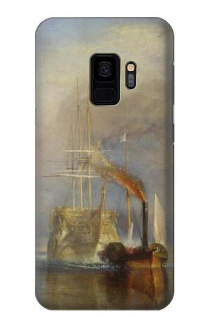 W3338 J. M. W. Turner Le Téméraire Etui Coque Housse et Flip Housse Cuir pour Samsung Galaxy S9