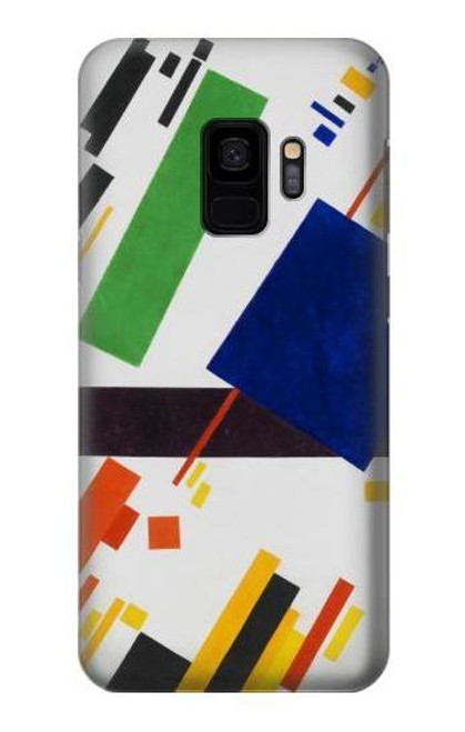 W3343 Kazimir Malevitch Composition suprématiste Etui Coque Housse et Flip Housse Cuir pour Samsung Galaxy S9