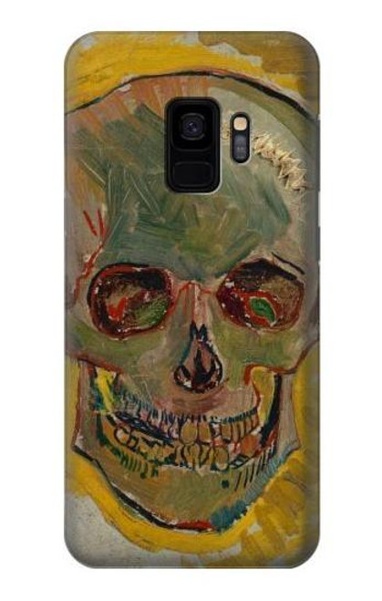 W3359 Vincent Van Gogh Crâne Etui Coque Housse et Flip Housse Cuir pour Samsung Galaxy S9