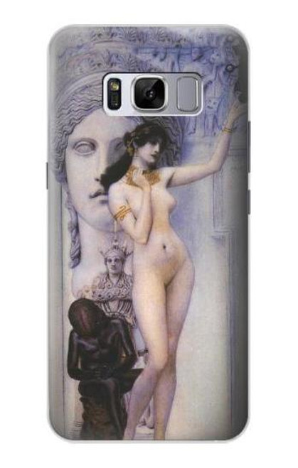 W3353 Gustav Klimt Allégorie de la sculpture Etui Coque Housse et Flip Housse Cuir pour Samsung Galaxy S8 Plus