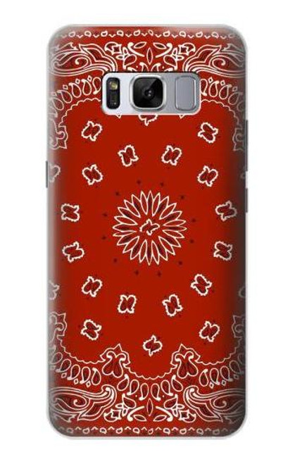 W3355 Motif Bandana Rouge Etui Coque Housse et Flip Housse Cuir pour Samsung Galaxy S8 Plus