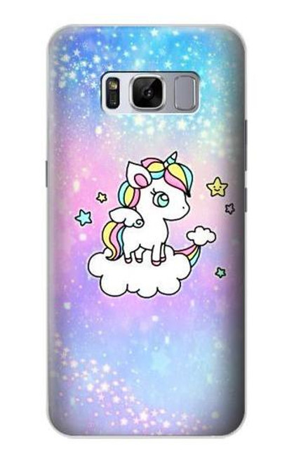 W3256 Mignon Licorne Etui Coque Housse et Flip Housse Cuir pour Samsung Galaxy S8