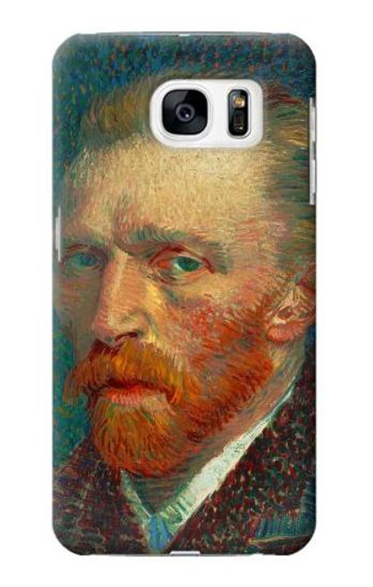 W3335 Vincent Van Gogh Autoportrait Etui Coque Housse et Flip Housse Cuir pour Samsung Galaxy S7