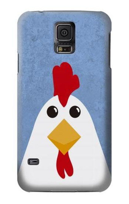 W3254 Poulet Dessin animé Etui Coque Housse et Flip Housse Cuir pour Samsung Galaxy S5