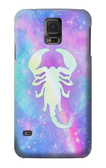 W3267 Zodiaque Scorpion Etui Coque Housse et Flip Housse Cuir pour Samsung Galaxy S5