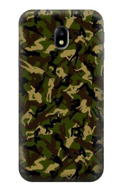 W3356 Camo camouflage de fille Etui Coque Housse et Flip Housse Cuir pour Samsung Galaxy J3 (2017) EU Version