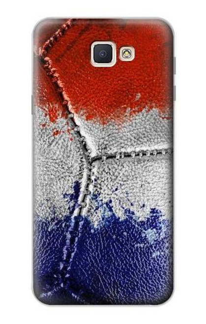 W3304 France Drapeau graphique Football Millésime Etui Coque Housse et Flip Housse Cuir pour Samsung Galaxy J7 Prime (SM-G610F)