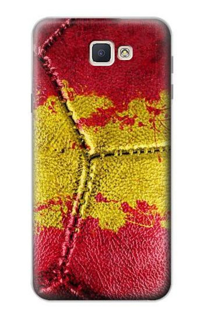 W3315 Espagne Drapeau graphique Football Millésime Etui Coque Housse et Flip Housse Cuir pour Samsung Galaxy J7 Prime (SM-G610F)