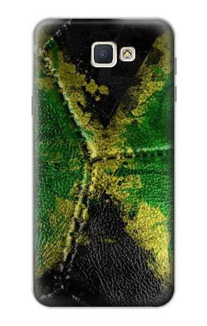 W3319 Jamaïque Drapeau graphique Football Millésime Etui Coque Housse et Flip Housse Cuir pour Samsung Galaxy J7 Prime (SM-G610F)