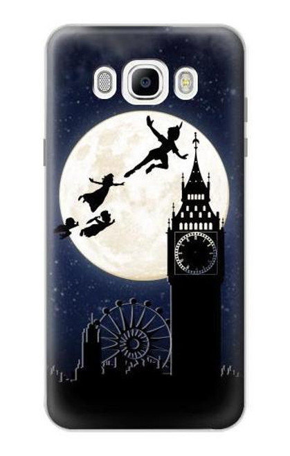 W3249 Peter Pan Pleine Lune Nuit Etui Coque Housse et Flip Housse Cuir pour Samsung Galaxy J7 (2016)