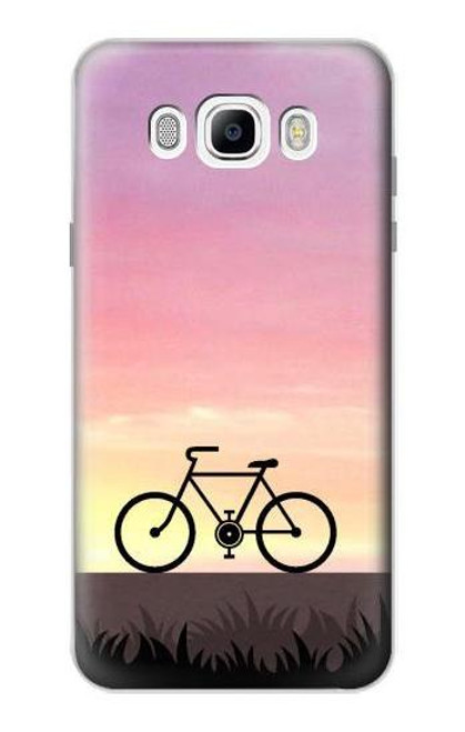 W3252 vélo Coucher de soleil Etui Coque Housse et Flip Housse Cuir pour Samsung Galaxy J7 (2016)