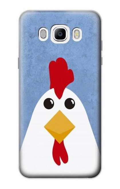 W3254 Poulet Dessin animé Etui Coque Housse et Flip Housse Cuir pour Samsung Galaxy J7 (2016)