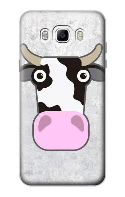 W3257 Vache Dessin animé Etui Coque Housse et Flip Housse Cuir pour Samsung Galaxy J7 (2016)