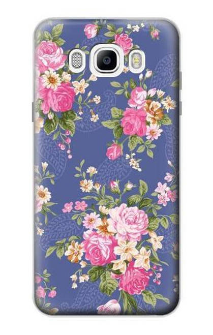 W3265 Motif Fleur millésimé Etui Coque Housse et Flip Housse Cuir pour Samsung Galaxy J7 (2016)