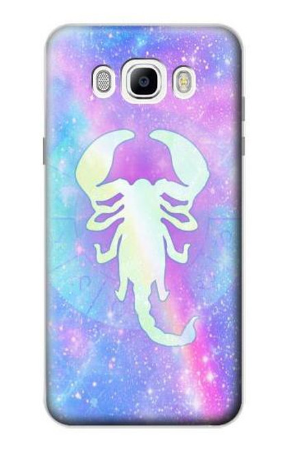 W3267 Zodiaque Scorpion Etui Coque Housse et Flip Housse Cuir pour Samsung Galaxy J7 (2016)