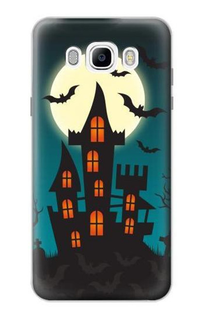 W3268 Château Halloween Festival Etui Coque Housse et Flip Housse Cuir pour Samsung Galaxy J7 (2016)