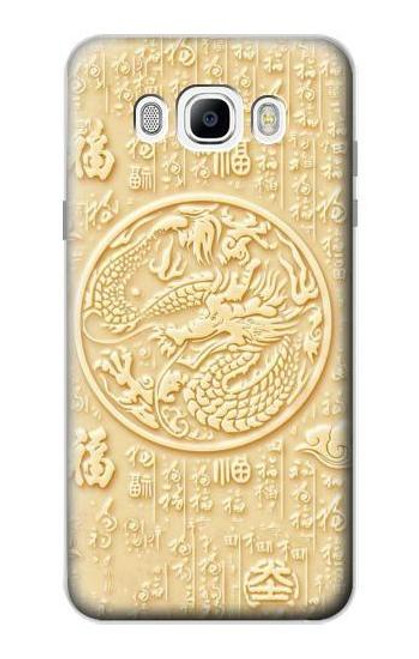 W3288 Peinture blanche du Dragon de Jade Etui Coque Housse et Flip Housse Cuir pour Samsung Galaxy J7 (2016)