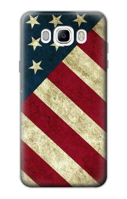 W3295 Drapeau national des États-Unis Etui Coque Housse et Flip Housse Cuir pour Samsung Galaxy J7 (2016)