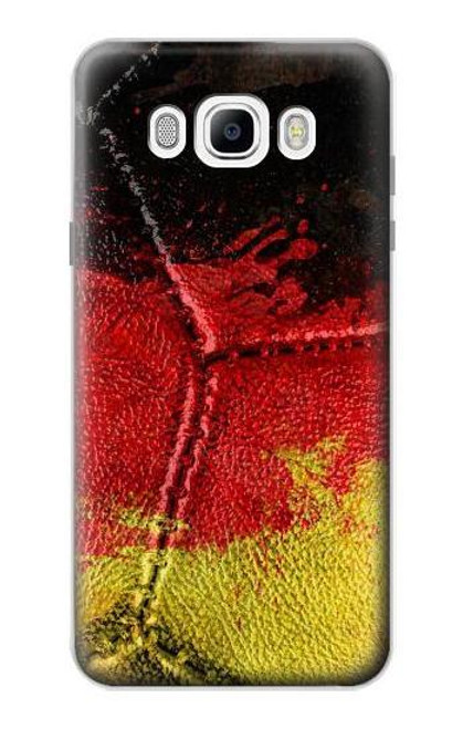 W3303 Allemagne Drapeau graphique Football Millésime Etui Coque Housse et Flip Housse Cuir pour Samsung Galaxy J7 (2016)