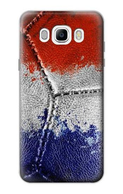 W3304 France Drapeau graphique Football Millésime Etui Coque Housse et Flip Housse Cuir pour Samsung Galaxy J7 (2016)