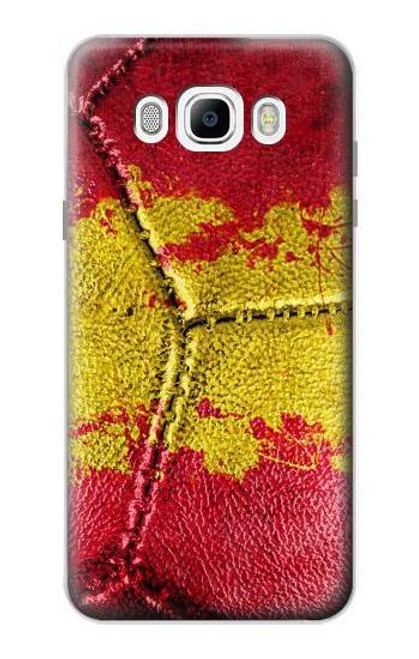 W3315 Espagne Drapeau graphique Football Millésime Etui Coque Housse et Flip Housse Cuir pour Samsung Galaxy J7 (2016)