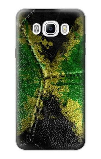 W3319 Jamaïque Drapeau graphique Football Millésime Etui Coque Housse et Flip Housse Cuir pour Samsung Galaxy J7 (2016)