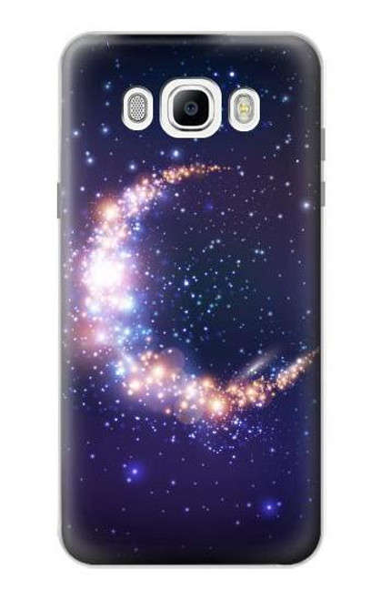 W3324 Croissant de lune Galaxie Etui Coque Housse et Flip Housse Cuir pour Samsung Galaxy J7 (2016)