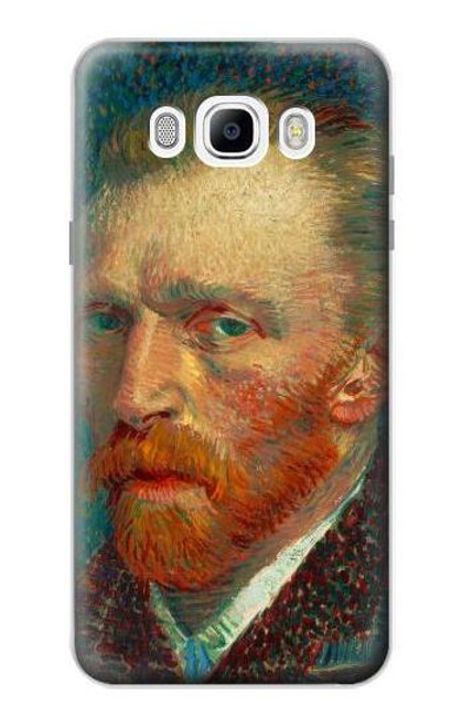 W3335 Vincent Van Gogh Autoportrait Etui Coque Housse et Flip Housse Cuir pour Samsung Galaxy J7 (2016)