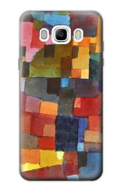 W3341 Paul Klee Raumarchitekturen Etui Coque Housse et Flip Housse Cuir pour Samsung Galaxy J7 (2016)