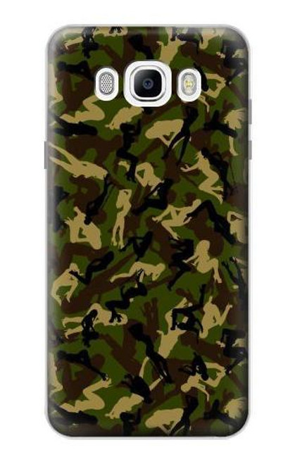 W3356 Camo camouflage de fille Etui Coque Housse et Flip Housse Cuir pour Samsung Galaxy J7 (2016)