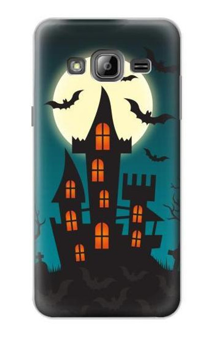 W3268 Château Halloween Festival Etui Coque Housse et Flip Housse Cuir pour Samsung Galaxy J3 (2016)