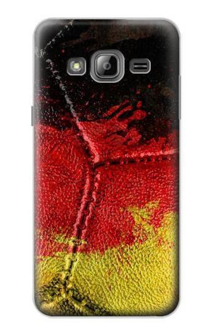 W3303 Allemagne Drapeau graphique Football Millésime Etui Coque Housse et Flip Housse Cuir pour Samsung Galaxy J3 (2016)