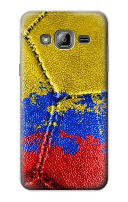 W3306 Colombie Drapeau de football graphique Millésime Etui Coque Housse et Flip Housse Cuir pour Samsung Galaxy J3 (2016)