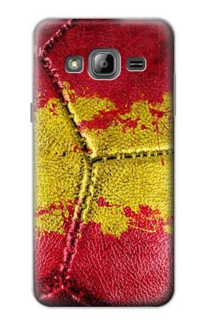 W3315 Espagne Drapeau graphique Football Millésime Etui Coque Housse et Flip Housse Cuir pour Samsung Galaxy J3 (2016)