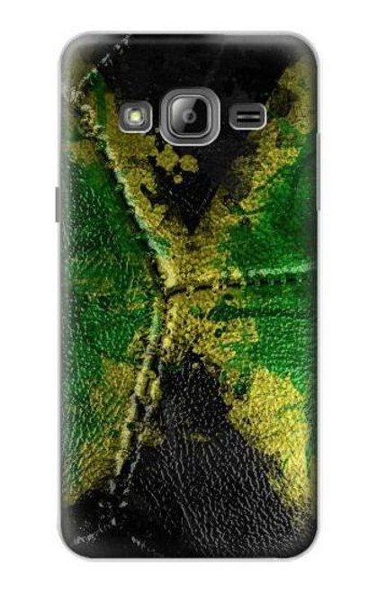 W3319 Jamaïque Drapeau graphique Football Millésime Etui Coque Housse et Flip Housse Cuir pour Samsung Galaxy J3 (2016)