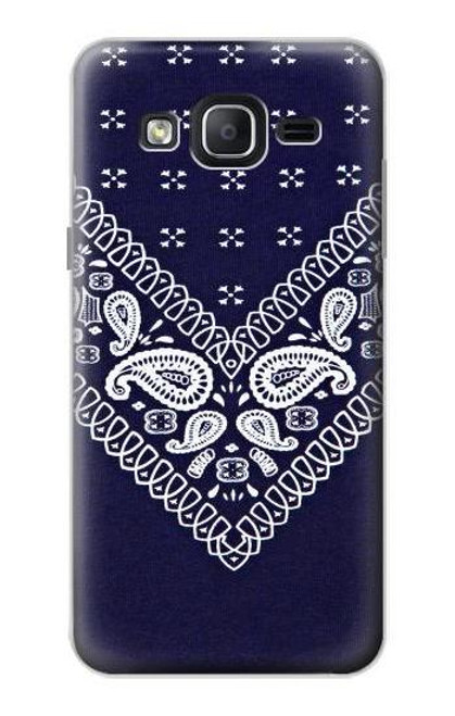 W3357 Marine Bleu Bandana Motif Etui Coque Housse et Flip Housse Cuir pour Samsung Galaxy On5